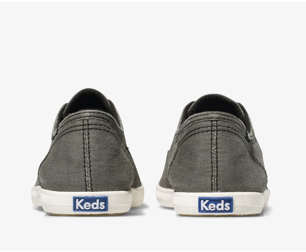 Womens Keds Slip Ons - Chillax Seasonal Washable - Dark Grey - 3908-DCZMI